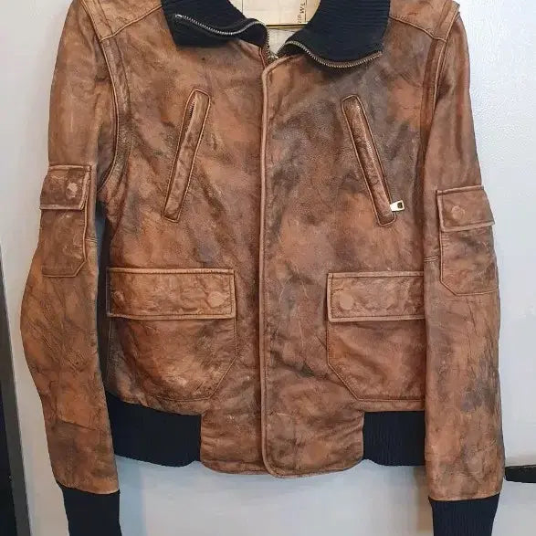 [BUNJANG] Vintage Brown Two-Way Blouson Jacket / 빈티지 브라운 블루종 자켓(투웨이)조끼로도가능 프리
