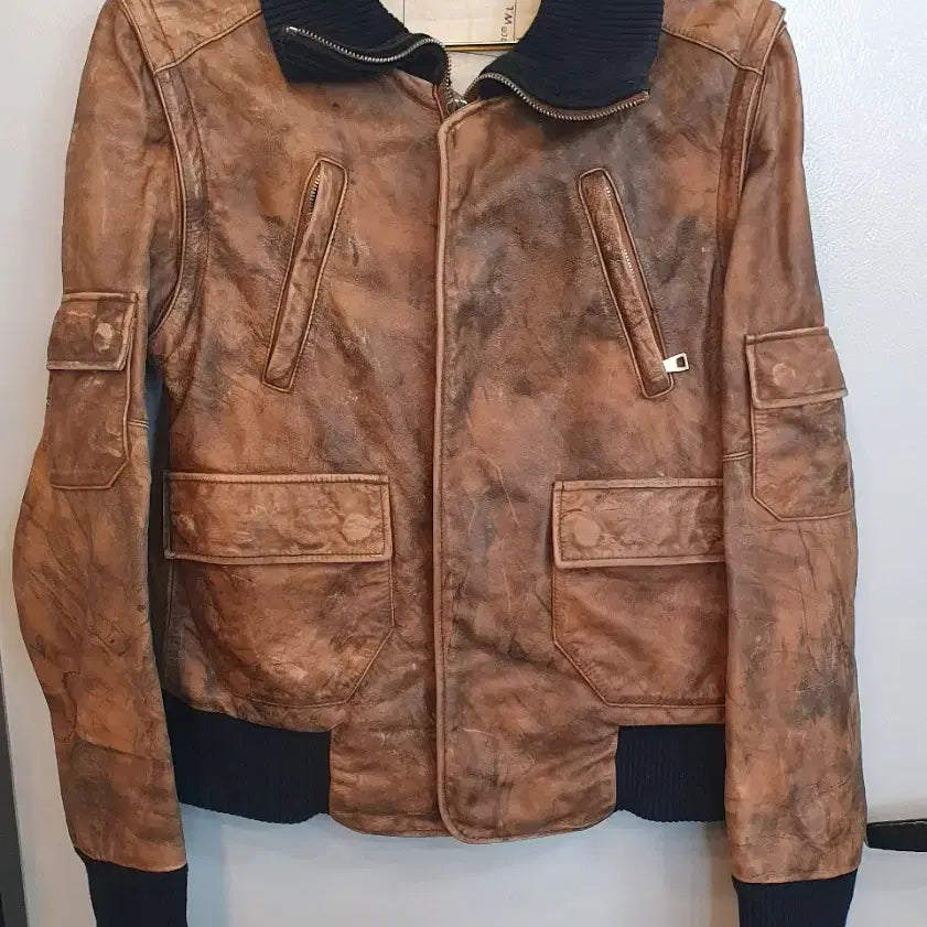 [BUNJANG] Vintage Brown Two-Way Blouson Jacket / 빈티지 브라운 블루종 자켓(투웨이)조끼로도가능 프리