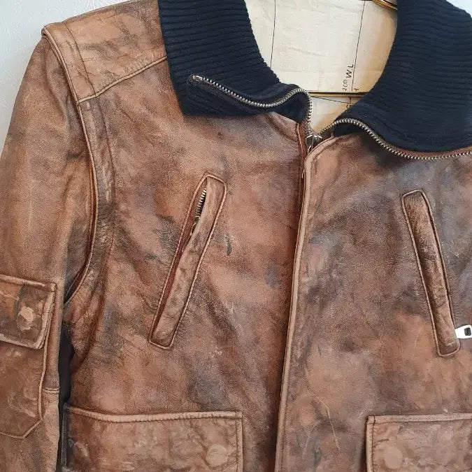 [BUNJANG] Vintage Brown Two-Way Blouson Jacket / 빈티지 브라운 블루종 자켓(투웨이)조끼로도가능 프리