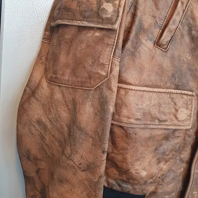 [BUNJANG] Vintage Brown Two-Way Blouson Jacket / 빈티지 브라운 블루종 자켓(투웨이)조끼로도가능 프리