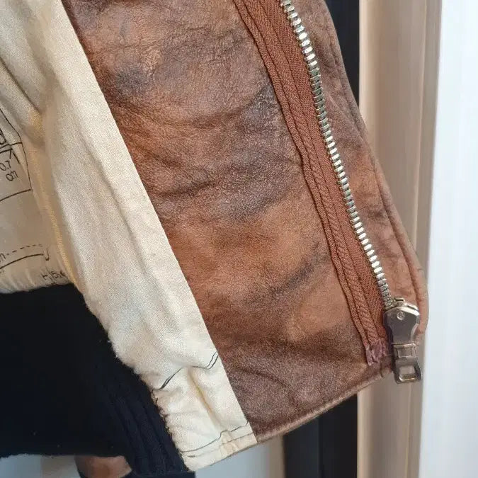 [BUNJANG] Vintage Brown Two-Way Blouson Jacket / 빈티지 브라운 블루종 자켓(투웨이)조끼로도가능 프리