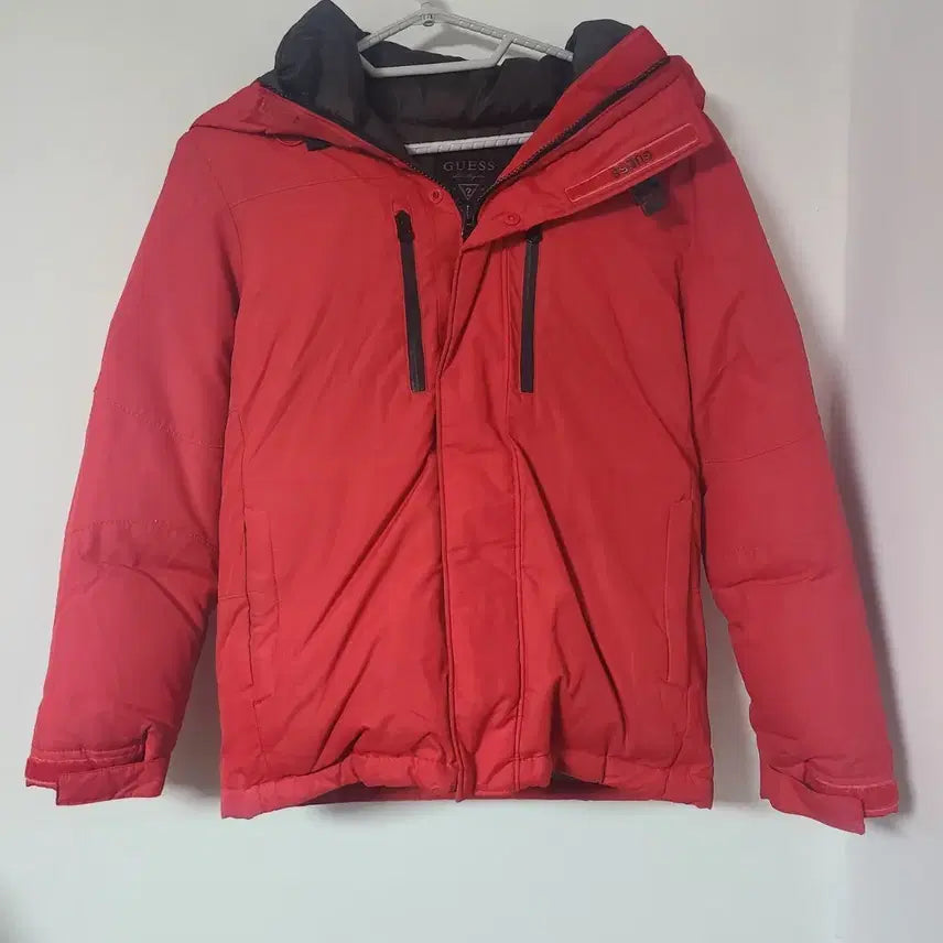 [BUNJANG] Guess Red Duck Down Padded Jumper / 게스 빨간색오리 패딩 점퍼