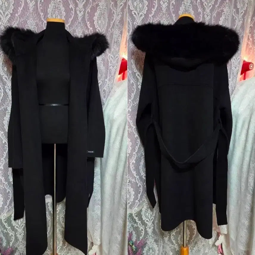 [BUNJANG] High Quality Wool & Fox Fur Handmade Coat / 무료배송/새상품)울100%/천연폭스퍼 100%/고퀄리티 핸드메이드 코트