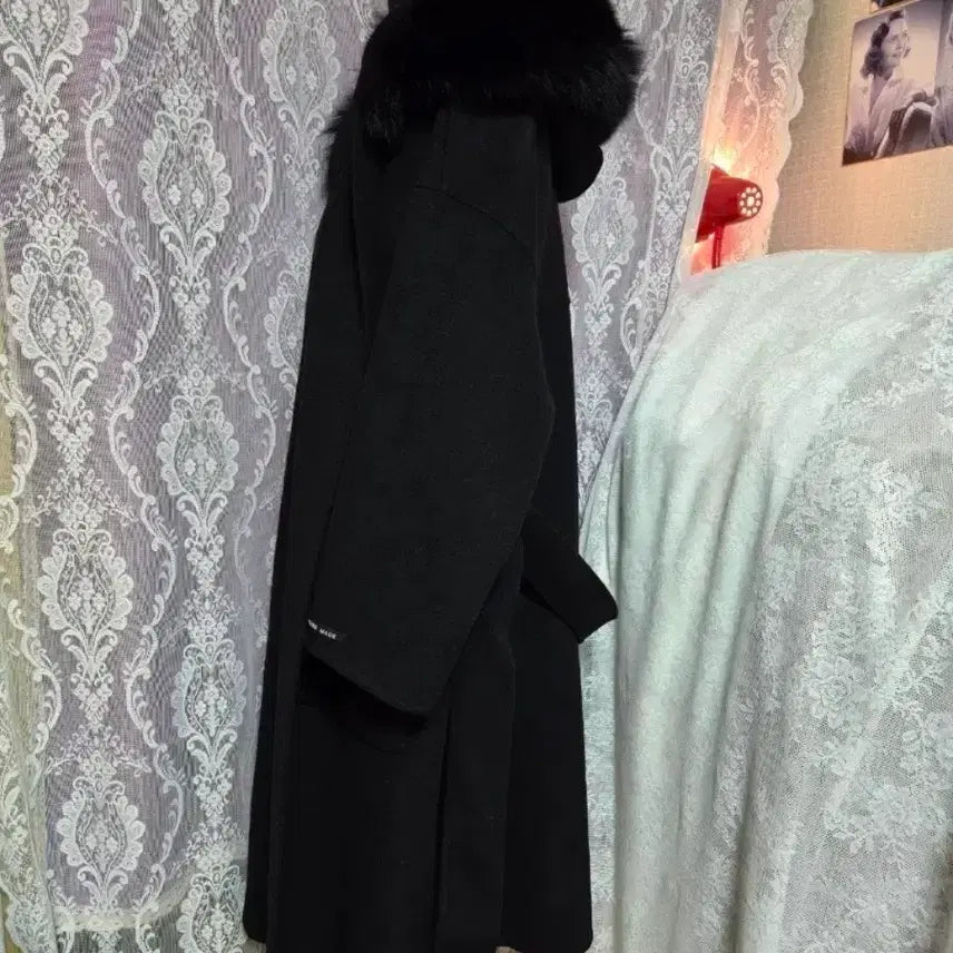 [BUNJANG] High Quality Wool & Fox Fur Handmade Coat / 무료배송/새상품)울100%/천연폭스퍼 100%/고퀄리티 핸드메이드 코트