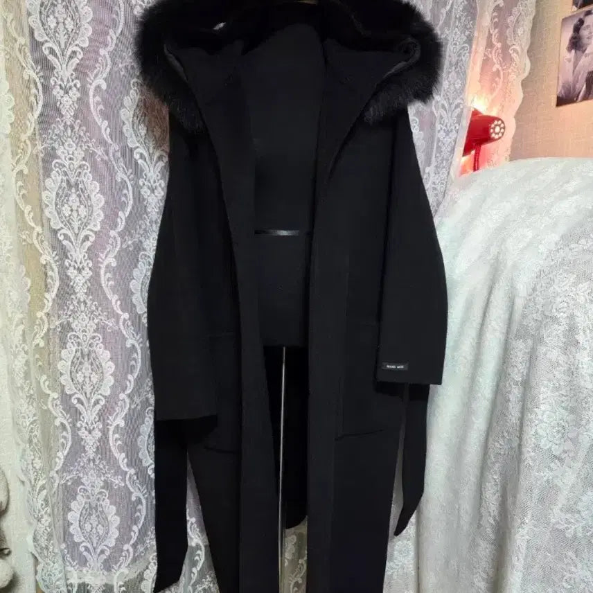 [BUNJANG] High Quality Wool & Fox Fur Handmade Coat / 무료배송/새상품)울100%/천연폭스퍼 100%/고퀄리티 핸드메이드 코트