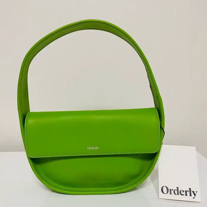 [BUNJANG] Orderly Green Leather Shoulder Bag / [새상품] 소가죽 올더리 Orderly 그린 숄더백