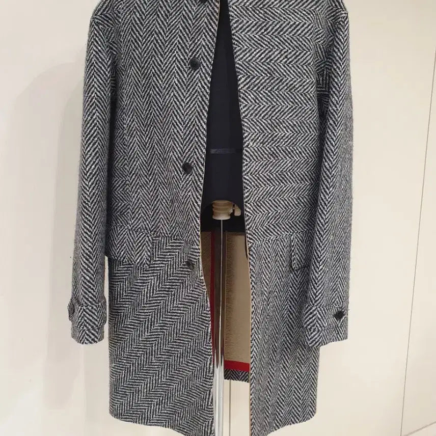 [BUNJANG] Valentino Herringbone Wool Coat / 정품 발렌티노 헤링본 패턴 모직 코트
