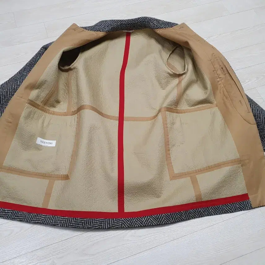[BUNJANG] Valentino Herringbone Wool Coat / 정품 발렌티노 헤링본 패턴 모직 코트