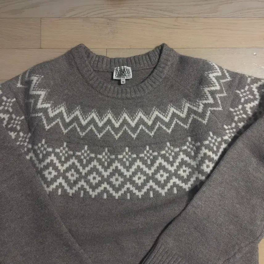 [BUNJANG] Marithe Fairisle Crew Neck Knit Pullover / 마리떼 / FAIRISLE CREW NECK KNIT PULLOVER