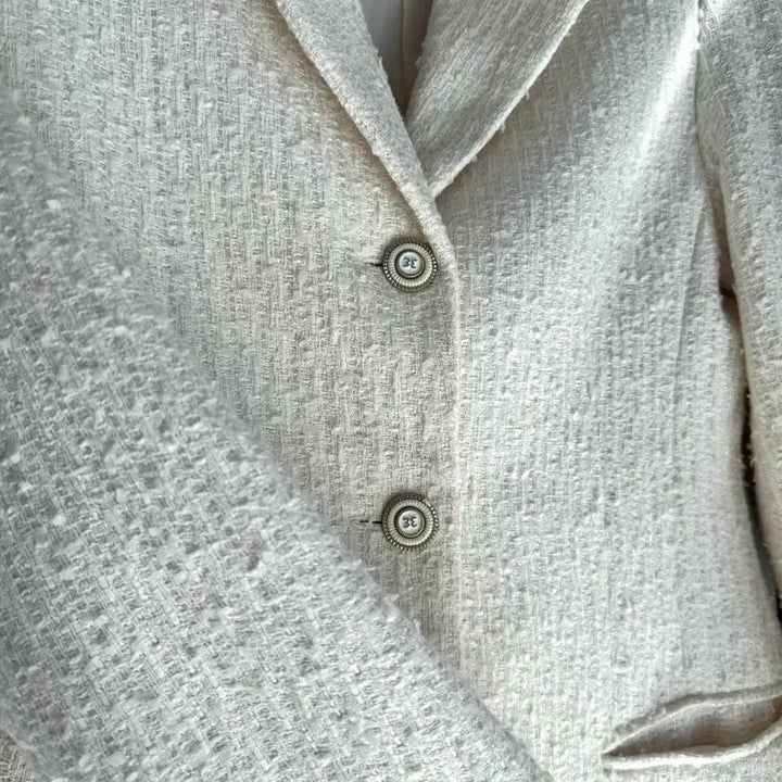 [BUNJANG] Ivory Tweed Jacket / 우아한 아이보리 트위드 자켓