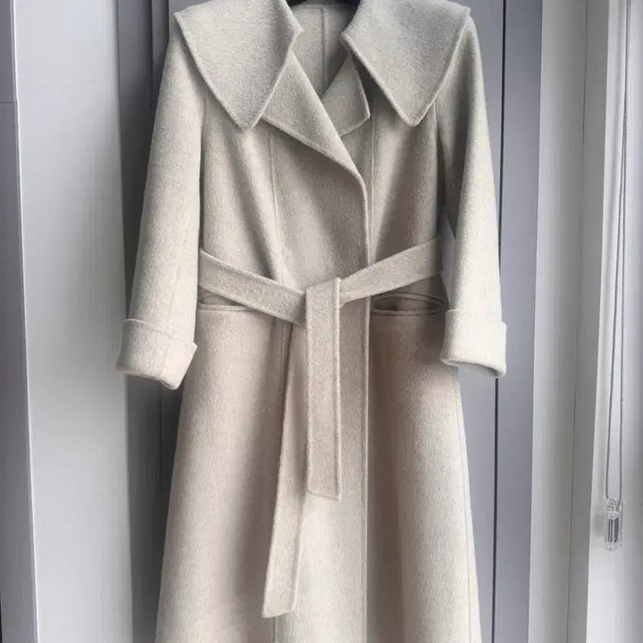 [BUNJANG] Handmade Long Coat / 고급 여리 리얼 핸드메이드 롱코트 새상품급