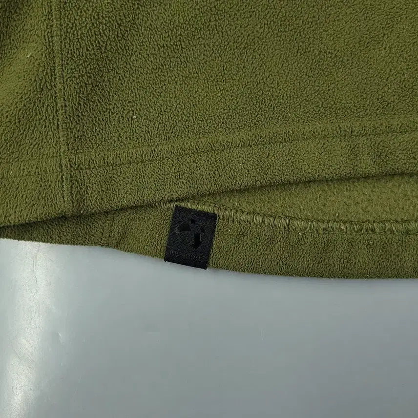 [BUNJANG] Adidas Khaki Raglan Half-Zip Fleece / 아디다스 카키 톤톤 로고 레글런 체스트포켓 반집업 하프집업 모크넥 플리스