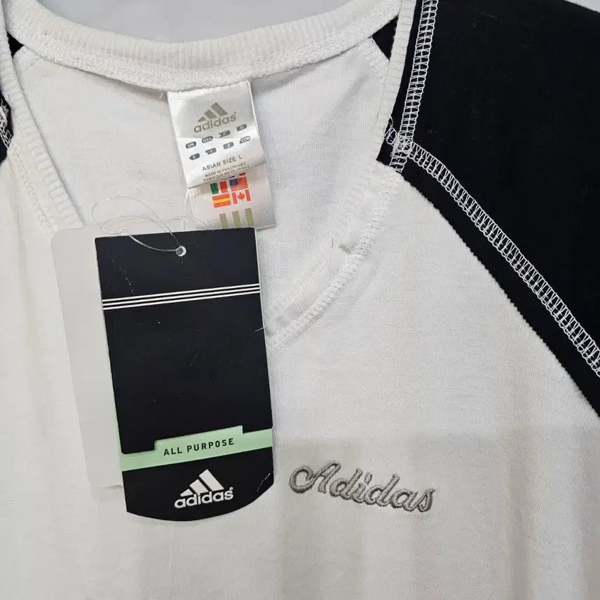 [BUNJANG] Adidas White and Black T-shirt / 아디다스 흰검  티셔츠