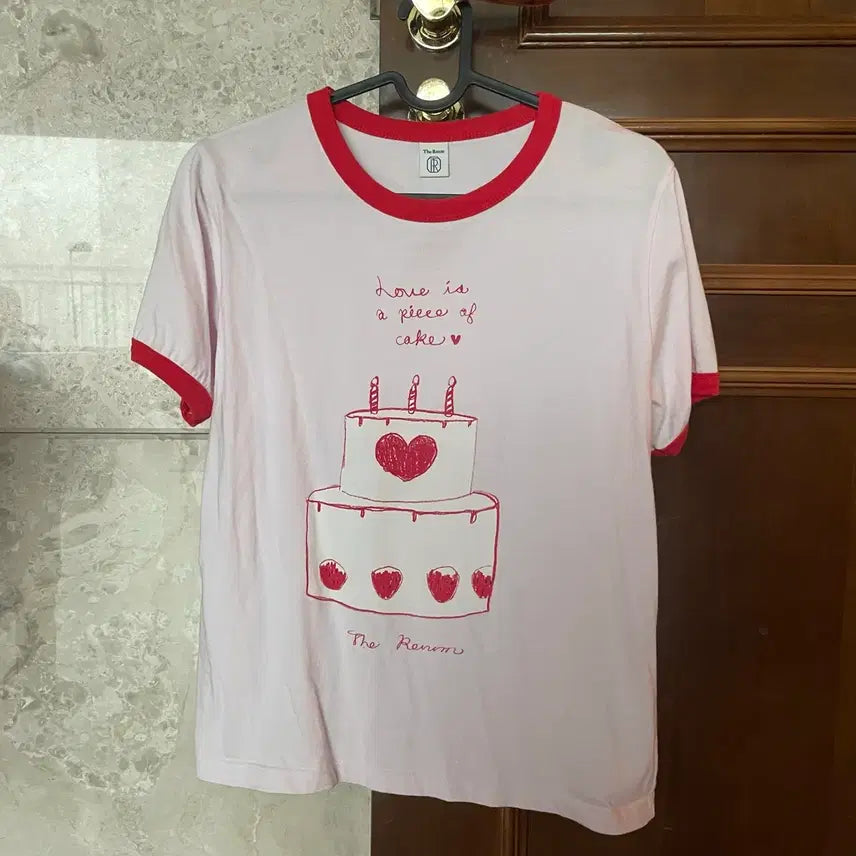 [BUNJANG] Deoreum Cake T-shirt Light Pink / 더름 케익 티셔츠 라이트핑크 실사있음 실착0회