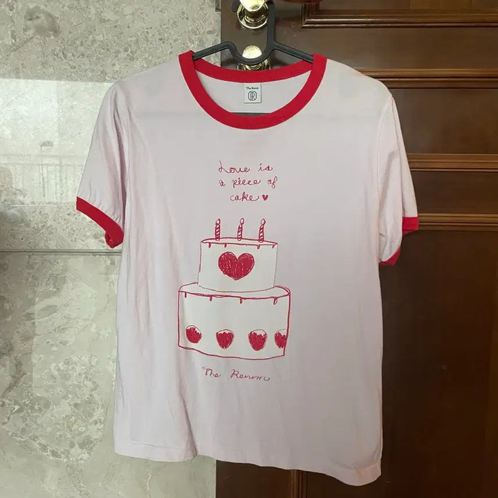 [BUNJANG] Deoreum Cake T-shirt Light Pink / 더름 케익 티셔츠 라이트핑크 실사있음 실착0회