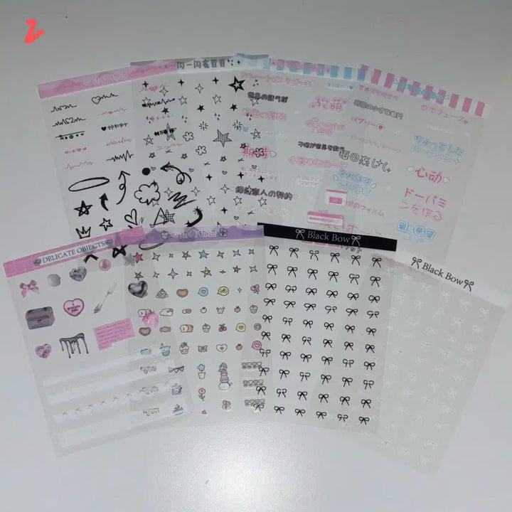 [BUNJANG] Assorted Decorative Stickers Bundle Set / 다꾸 스티커6 일괄판매