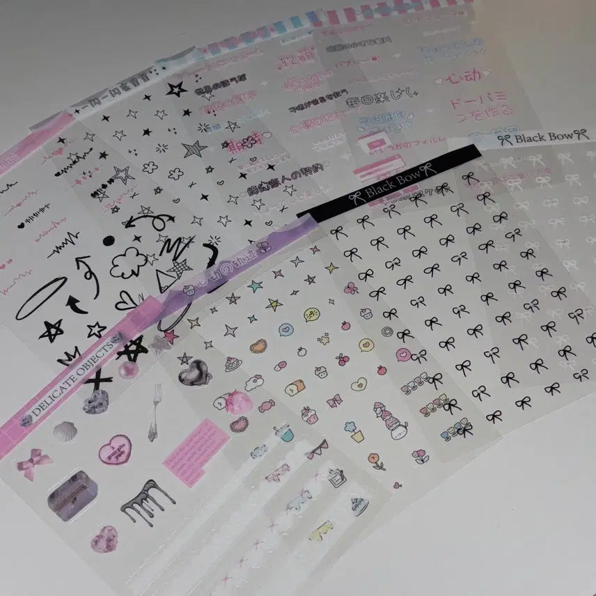 [BUNJANG] Assorted Decorative Stickers Bundle Set / 다꾸 스티커6 일괄판매