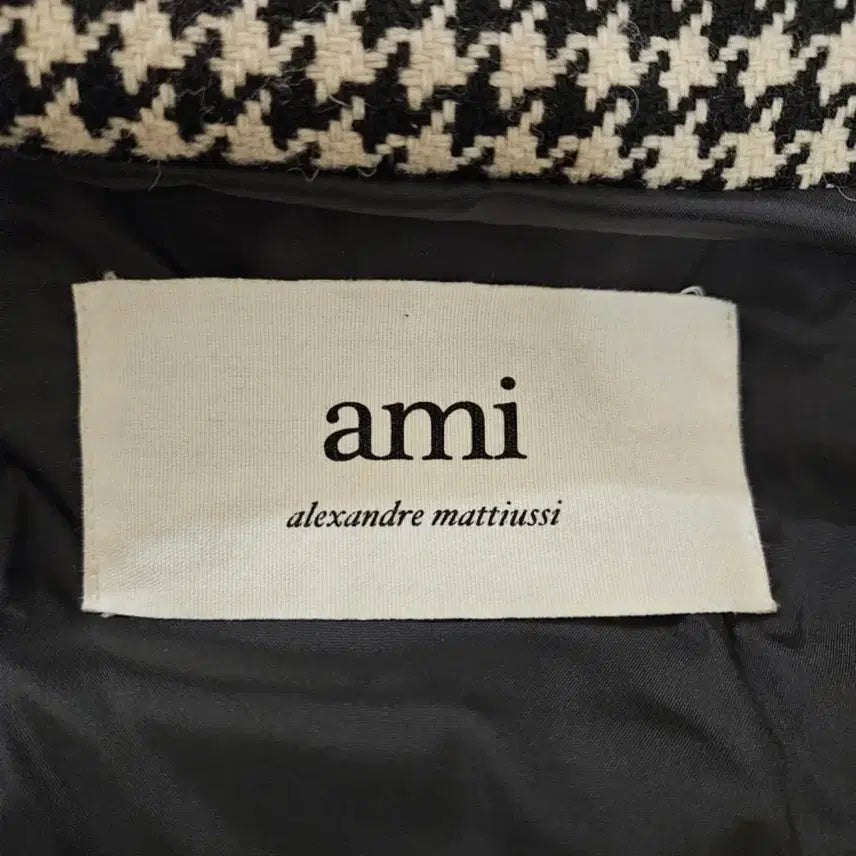 [BUNJANG] Ami Houndstooth Check Pattern Padded Jacket / 아미 하운즈투스 체크 패턴 패딩