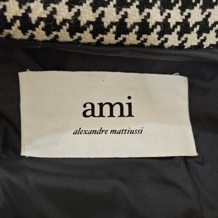 [BUNJANG] Ami Houndstooth Check Pattern Padded Jacket / 아미 하운즈투스 체크 패턴 패딩