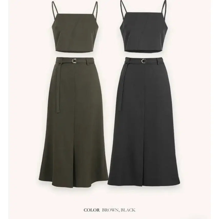 [BUNJANG] Lili&amp;Co Inative Bustier Mermaid Long Skirt Two-Piece Set / 리리앤코 이네티브 뷔스티에 머메이드 롱스커트 투피스 세트 하객룩 에이블리