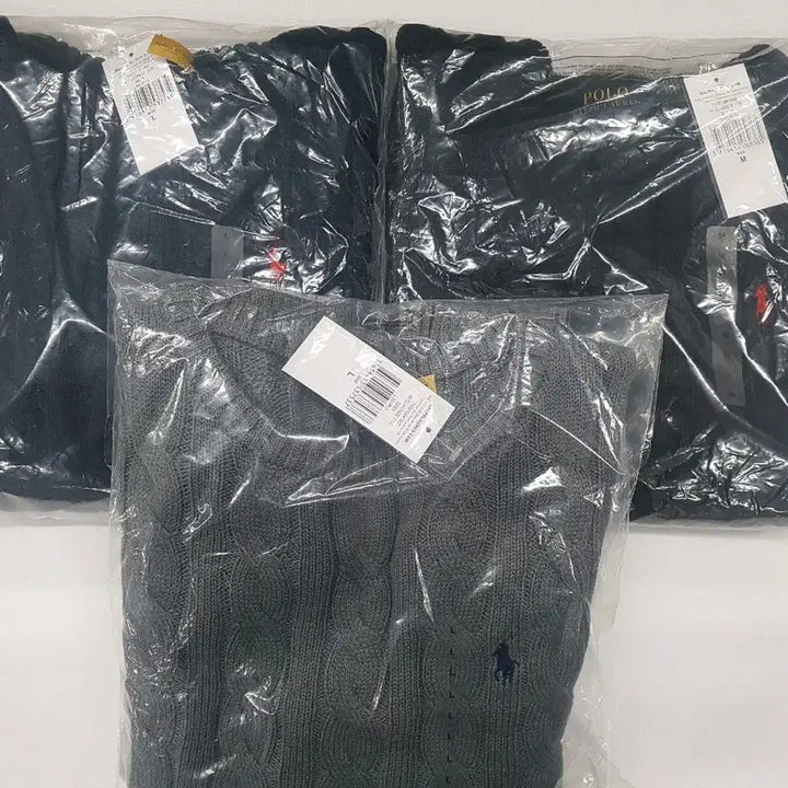 [BUNJANG] Polo Ralph Lauren Cable Knit Sweater - Navy / 폴로 랄프로렌 케이블 여성니트 네이비/블랙/회색