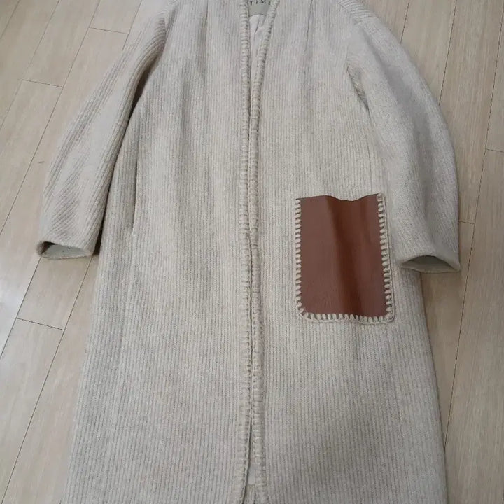 [BUNJANG] TIME Ivory Knit Long Cardigan / TIME 아이보리 니트 롱 가디건