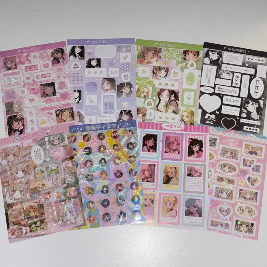 [BUNJANG] Assorted Decorative Stickers Bundle Set / 다꾸 스티커7 일괄판매