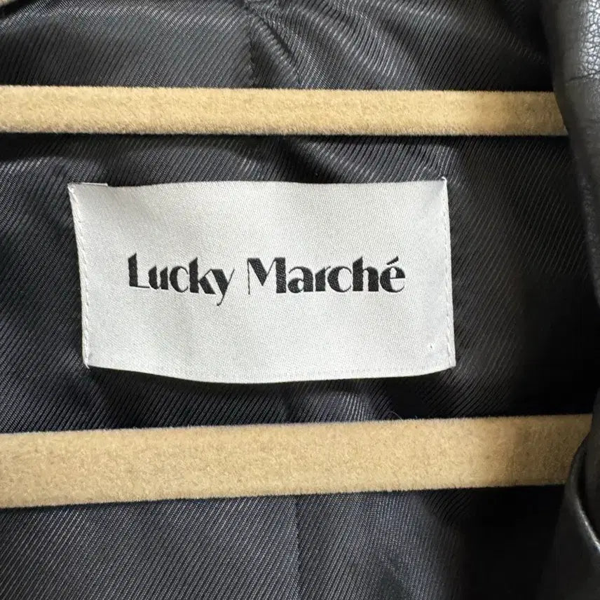 [BUNJANG] Lucky Marche Cropped Leather Bomber Jacket / (새상품) 럭키마르쉐 크롭가죽봄버자켓