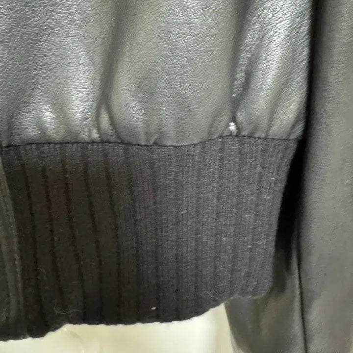 [BUNJANG] Lucky Marche Cropped Leather Bomber Jacket / (새상품) 럭키마르쉐 크롭가죽봄버자켓