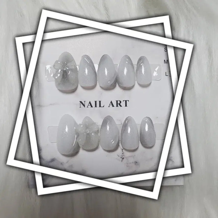 [BUNJANG] Gradient Ribbon Nail Set / 그라데이션리본네일