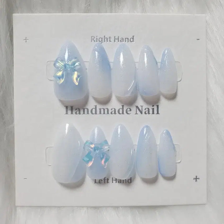 [BUNJANG] Gradient Ribbon Nail Set / 그라데이션리본네일