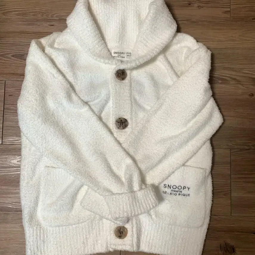 [BUNJANG] Gelato Pique Snoopy Cardigan / 젤라또피케 스누피 가디건 화이트