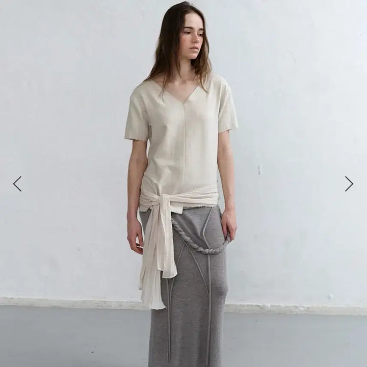 [BUNJANG] Lowtide CUPRO DRAPE TOP [BEIGE] / Lowtide 로우타이드 CUPRO DRAPE TOP [BEIGE]