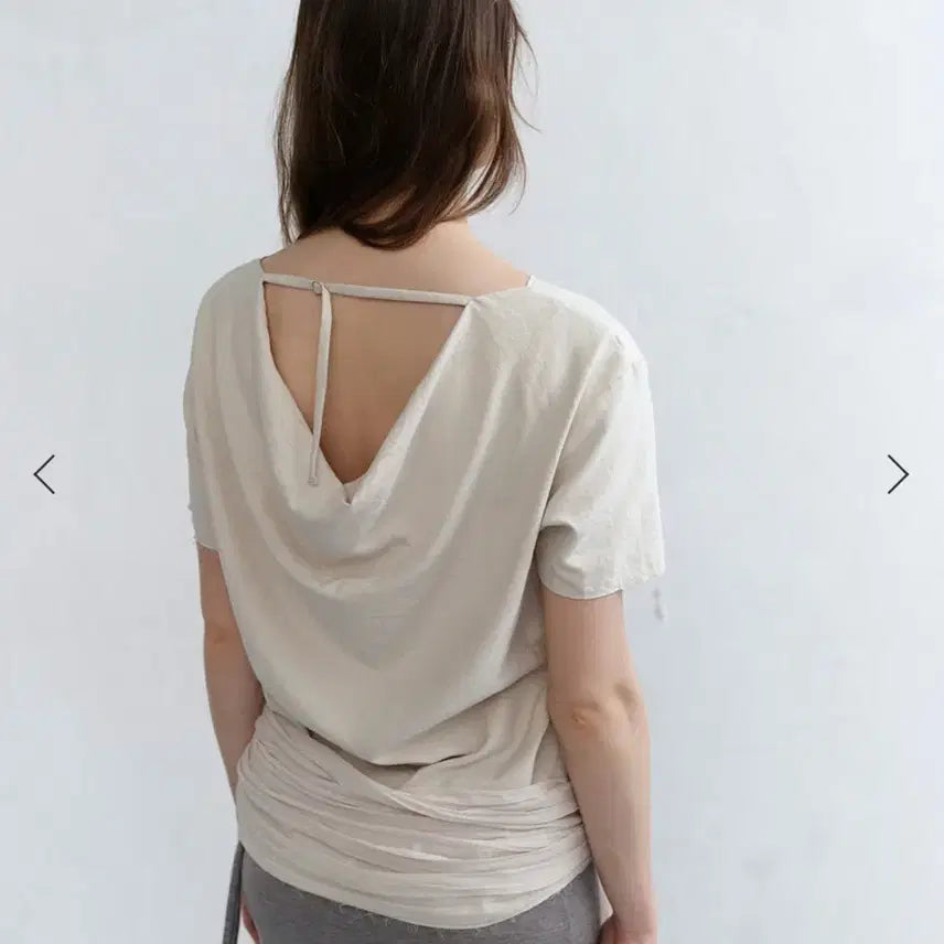 [BUNJANG] Lowtide CUPRO DRAPE TOP [BEIGE] / Lowtide 로우타이드 CUPRO DRAPE TOP [BEIGE]