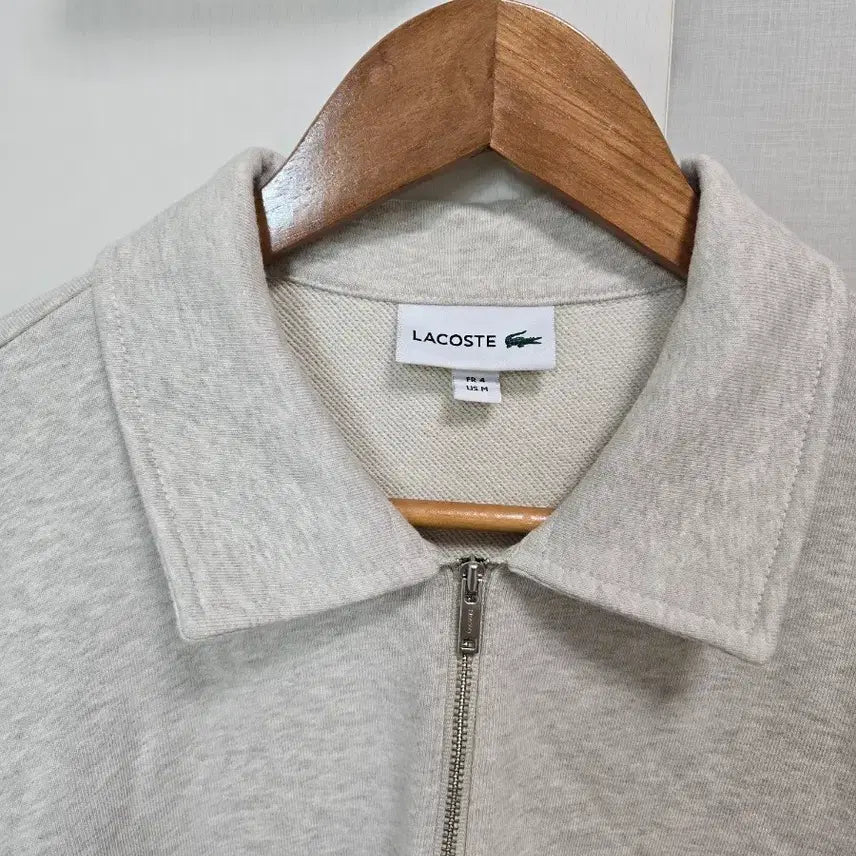[BUNJANG] Lacoste Half-Zip Collar Sweatshirt M / 라코스테 반집업 카라 맨투맨 M 100
