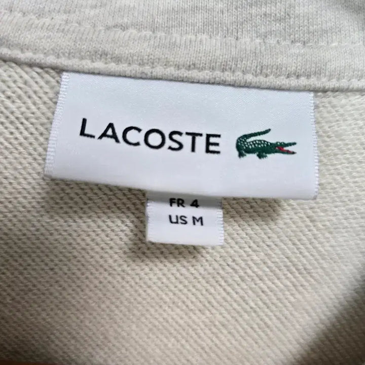 [BUNJANG] Lacoste Half-Zip Collar Sweatshirt M / 라코스테 반집업 카라 맨투맨 M 100