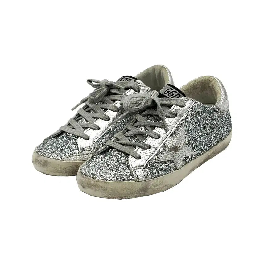 [BUNJANG] Golden Goose Superstar Silver Glitter Sneakers / 골든구스 Golden Goose 슈퍼스타 실버 글리터 스니커즈 35