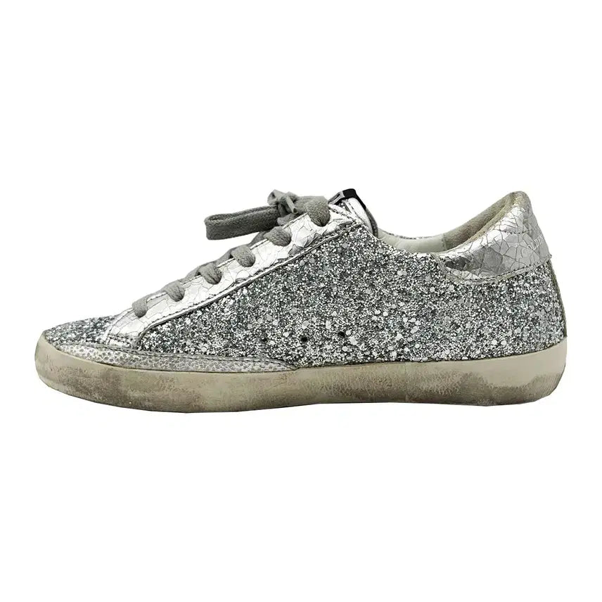 [BUNJANG] Golden Goose Superstar Silver Glitter Sneakers / 골든구스 Golden Goose 슈퍼스타 실버 글리터 스니커즈 35