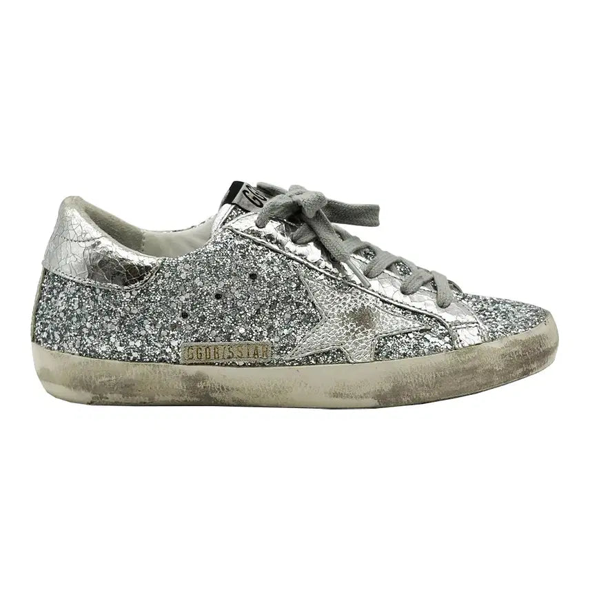 [BUNJANG] Golden Goose Superstar Silver Glitter Sneakers / 골든구스 Golden Goose 슈퍼스타 실버 글리터 스니커즈 35