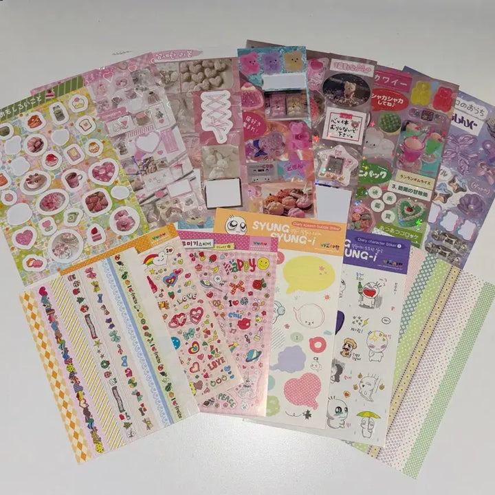 [BUNJANG] Assorted Stickers Bundle Set / 다꾸 스티커8 일괄판매