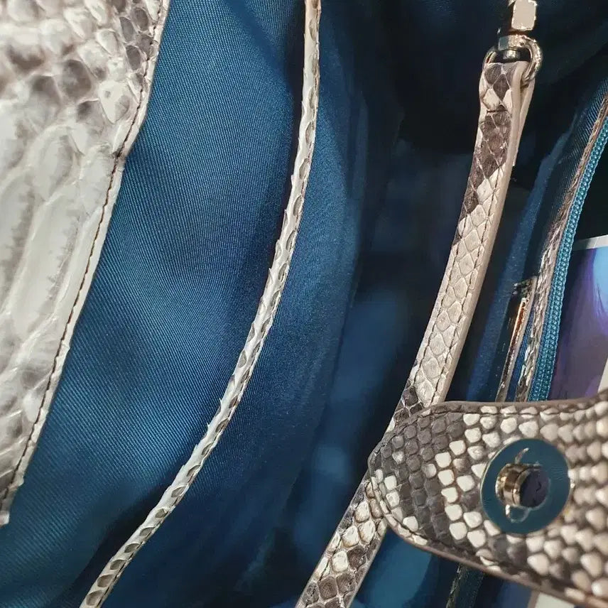 [BUNJANG] Jalmoi Shoulder/Tote Bag (Real Python) Purple Handle / 잘모이 숄더백 / 토트백 퍼플 핸들(리얼파이톤)