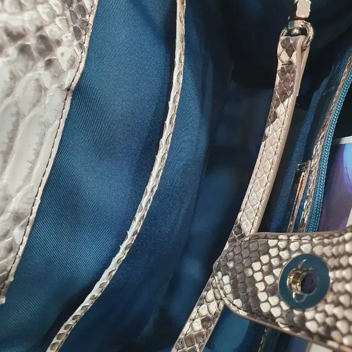 [BUNJANG] Jalmoi Shoulder/Tote Bag (Real Python) Purple Handle / 잘모이 숄더백 / 토트백 퍼플 핸들(리얼파이톤)