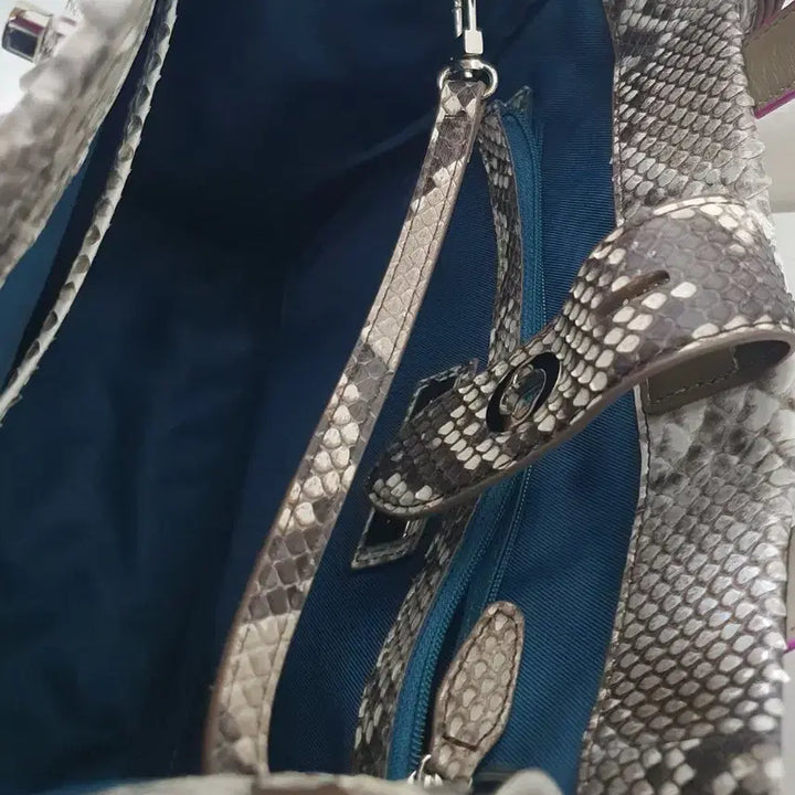 [BUNJANG] Jalmoi Shoulder/Tote Bag (Real Python) Purple Handle / 잘모이 숄더백 / 토트백 퍼플 핸들(리얼파이톤)