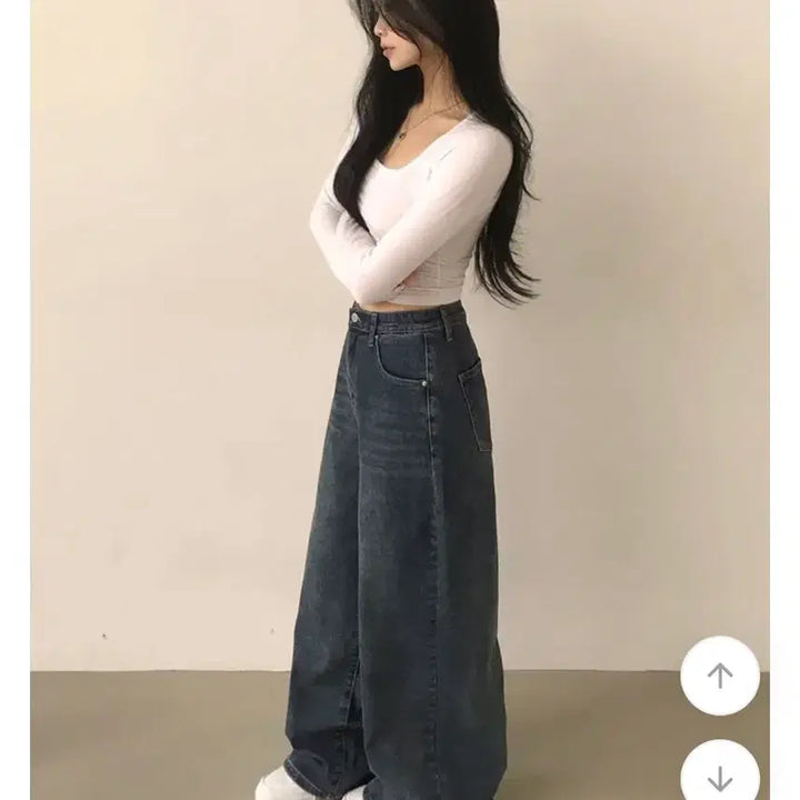 [BUNJANG] Wide Denim Pants / 와이드 데님 팬츠