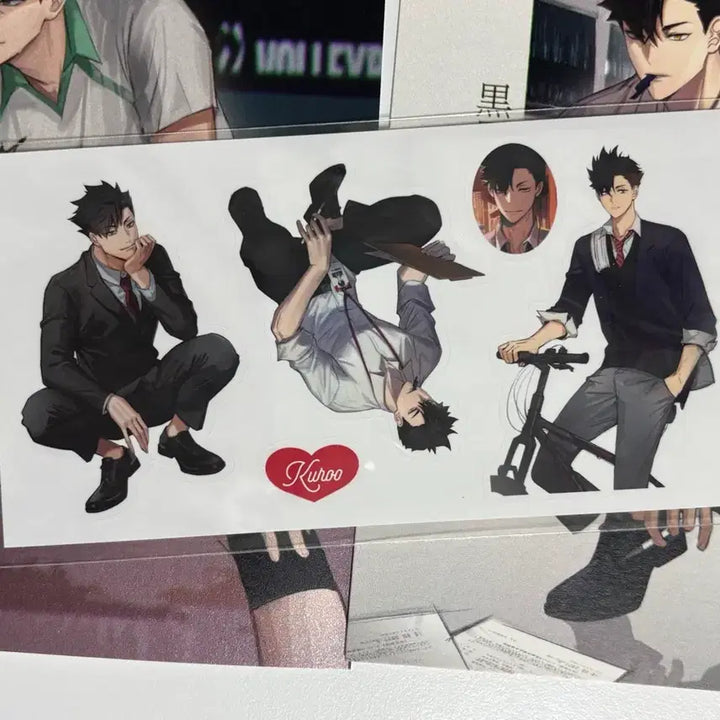 [BUNJANG] Haikyuu! Oikawa &amp; Kuroo Postcard &amp; Sticker Set / 하이큐 스티커 리무무님 엽서+스티커