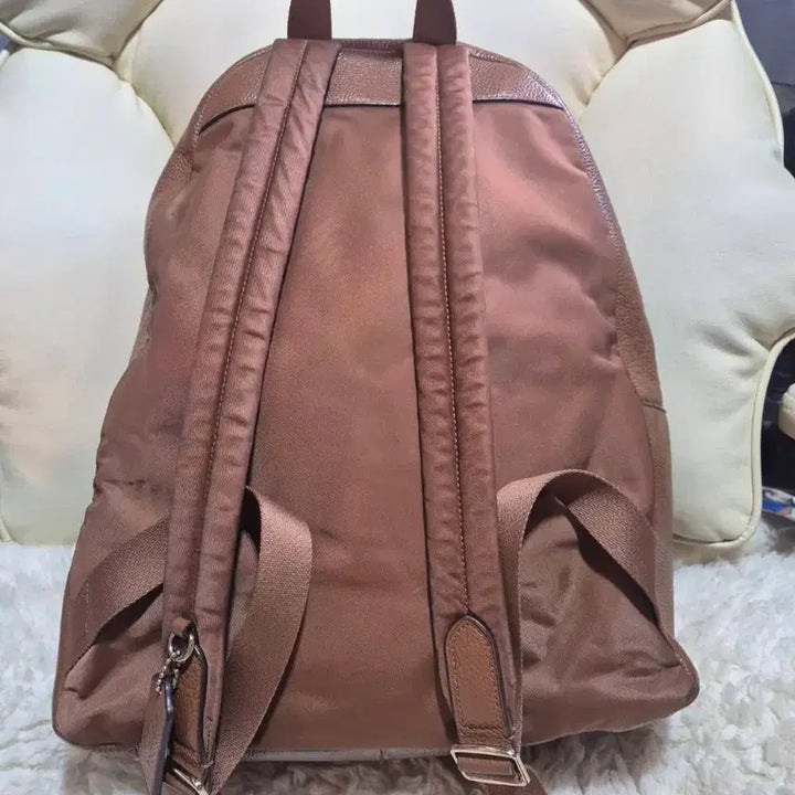 [BUNJANG] COACH Brown Real Leather Backpack / COACH 브라운 리얼가죽 백팩