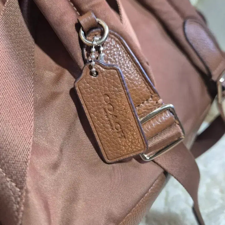 [BUNJANG] COACH Brown Real Leather Backpack / COACH 브라운 리얼가죽 백팩