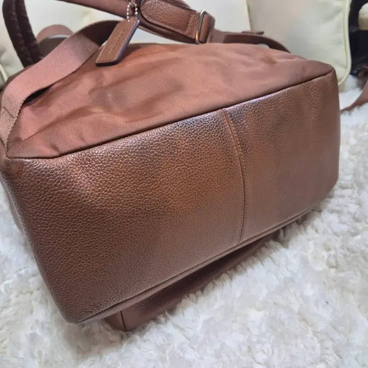 [BUNJANG] COACH Brown Real Leather Backpack / COACH 브라운 리얼가죽 백팩