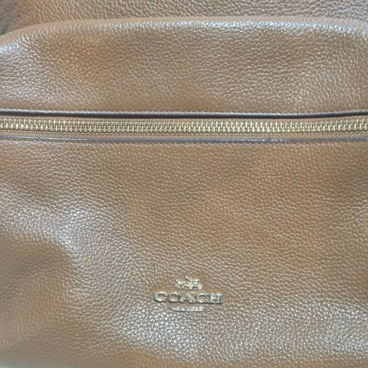 [BUNJANG] COACH Brown Real Leather Backpack / COACH 브라운 리얼가죽 백팩