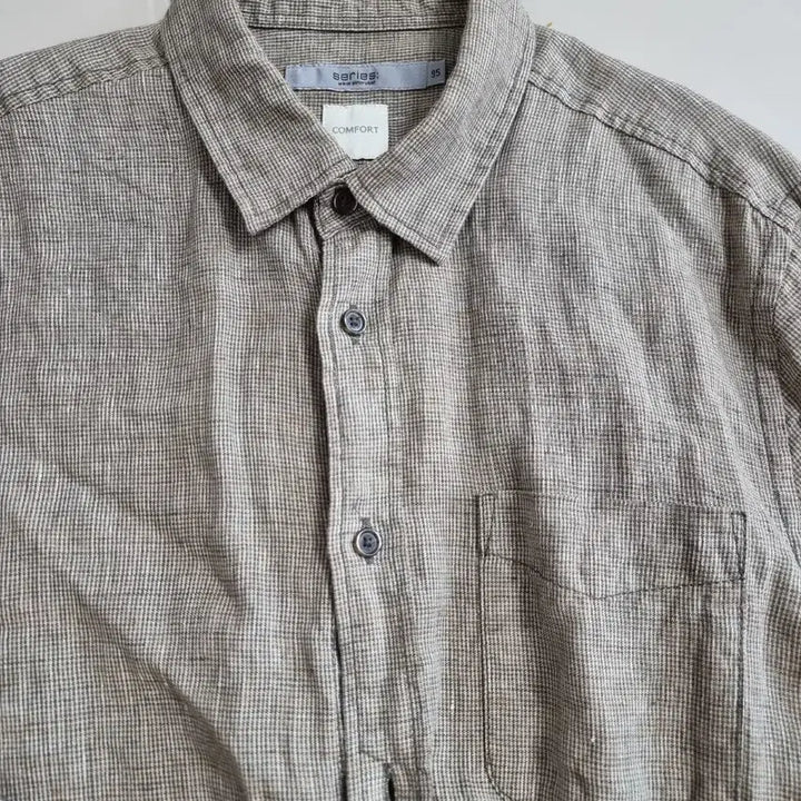 [BUNJANG] Series Linen Long Sleeve Shirt (Size 95) / 시리즈 린넨 긴팔 셔츠 95